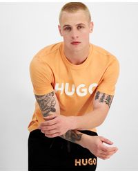 HUGO - By Boss Regular-fit Logo Graphic T-shirt - Lyst