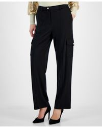 Tahari - Solid-color Wide-leg Cargo Pants - Lyst