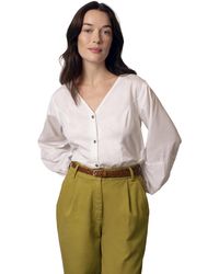Celtic & Co. - V Neck Button Through Blouse - Lyst