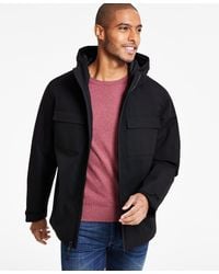 DKNY - Hooded Zip-front Two-pocket Jacket - Lyst