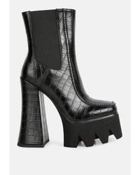 LONDON RAG - Bounty High Platform Heel Chelsea Boots - Lyst