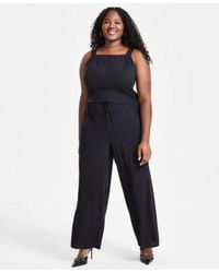 BarIII - Trendy Plus Size Sleeveless Square Neck Tank Pull On Wide Leg Pants Created For Macys - Lyst