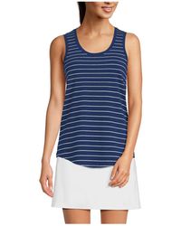 Lands' End - Sleeveless Power Performance Scoop Neck Curved Hem Tunic Tank - Lyst