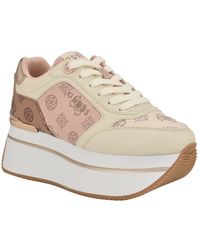 Guess - Camrio Casual Double Platform Lace Up Sneakers - Lyst
