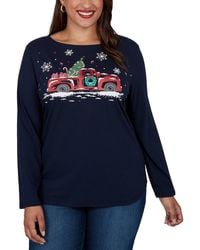 Ruby Rd. - Plus Size Truck Boat-neck Graphic Long-sleeve T-shirt - Lyst