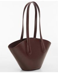 Mango - Leather-effect Shopper Bag - Lyst