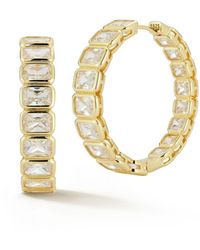 Rachel Zoe - 14k Plated Sterling Silver Statement Eternity Hoops - Lyst