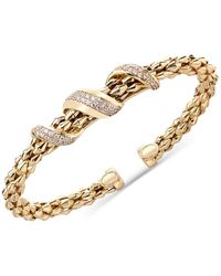 Macy's - Diamond Pave Twist Pyramid Link Cuff Bracelet (5/8 Ct. T.w. - Lyst