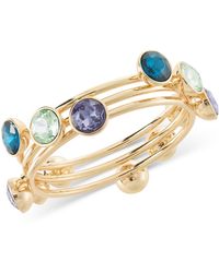 INC International Concepts - Gold-tone 3-pc. Set Color Crystal & Stone Bangle Bracelets - Lyst