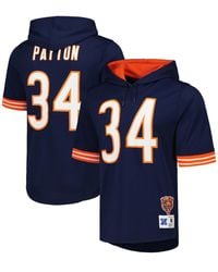 Mitchell & Ness - Walter Payton Chicago Bears Retired Player Name And Number Mesh Hoodie T-shirt - Lyst