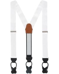 Trafalgar - Dutton Solid Colored Silk Button End Suspenders - Lyst