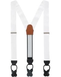 Trafalgar - Dutton Solid Colored Silk Button End Suspenders - Lyst