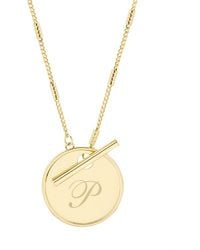 Brook and York - Grace Initial toggle Necklace - Lyst