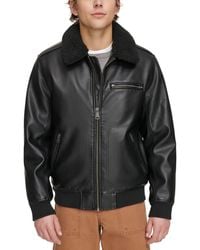 Levi's - Sherpa Collar Faux Leather Bomber Jacket - Lyst
