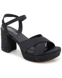Kenneth Cole - Reeva Silk Platform Sandals - Lyst