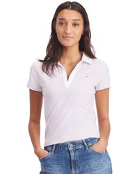 Tommy Hilfiger - Contrast-collar Short-sleeve Top - Lyst