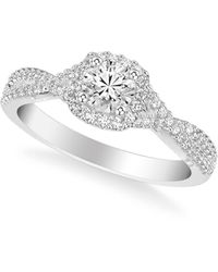 Macy's Diamond Twist Engagement Ring (7/8 Ct. T.w.) In 14k Yellow, White Or Rose Gold