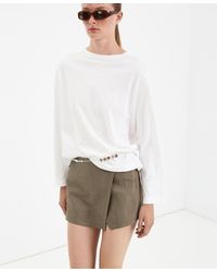 Mango - Lyocell Skort - Lyst