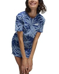 PUMA - Essential Palm Resort Short-sleeve T-shirt Dress - Lyst