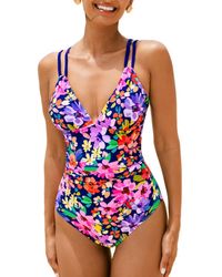 CUPSHE - Ditsy & Petals Tummy Control One-piece - Lyst