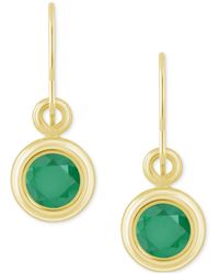 Macy's - Sapphire Bezel Fish Hook Drop Earrings (3/4 Ct. T.w. - Lyst