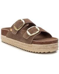 Xti - Suede Flat Sandals By - Lyst