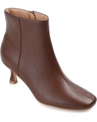 Journee Collection - Kelssa Square Toe Kitten Heel Dress Booties - Lyst