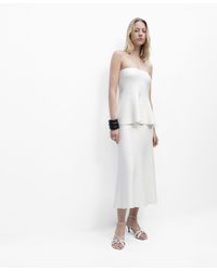Mango - Flared Knitted Skirt - Lyst