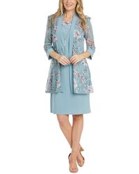 R & M Richards - Two-piece Ity Floral-print Jacket Dress - Lyst