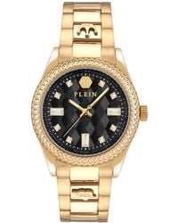 Philipp Plein - Queen Crystal Ion Plated Stainless Steel Bracelet Watch 38mm - Lyst