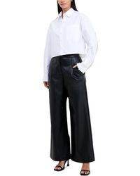 French Connection - Corlenda Faux-leather Wide-leg Pants - Lyst