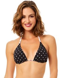 Cece - Reversible V-neck Halter Triangle Bikini Top - Lyst