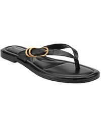 Marc Fisher - Retry Buckle Strap Flat Slip-on Sandals - Lyst