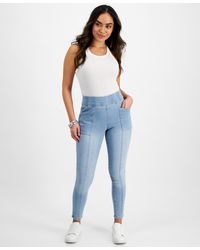 INC International Concepts - Petite High-rise Seamed Pull-on Skinny Jeans - Lyst