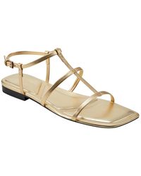 Marc Fisher - Marris Square Toe Strappy Flat Sandals - Lyst