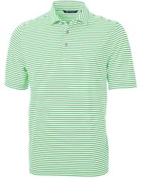 Cutter & Buck - Virtue Eco Pique Stripe Recycled Polo Shirt - Lyst