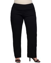 24seven Comfort Apparel - Plus Size Comfortable Stretch High Waist Pants - Lyst