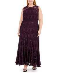 R & M Richards - Plus Size Sequin Lace Gown - Lyst