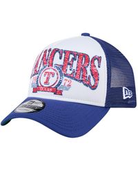 KTZ - White/royal Texas Rangers Trucker A-frame 9forty Adjustable Hat - Lyst