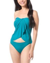 Vince Camuto - Strapless Draped Tankini Top Bottoms - Lyst