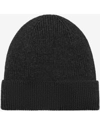 Mango - Ribbed Wool Beanie Hat - Lyst