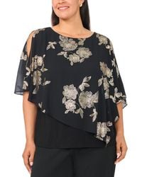 Msk - Plus Size Combo Overlay Crewneck Top - Lyst