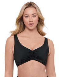 S3 Apparel - Supportive And Sculpting Banded Cinch Front Bikini Swimsuit Top - Lyst