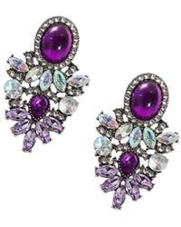 SOH - Shimmering Rhinestone Statement Dangling Drop Earrings - Lyst