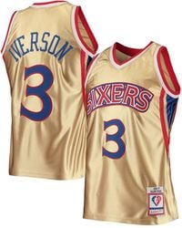 Mitchell & Ness - Allen Iverson Philadelphia 76ers 75th Anniversary 1996-97 Hardwood Classics Swingman Jersey - Lyst