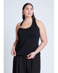 Eloquii - Plus Size Asym Halter With Hardware Detail - Lyst