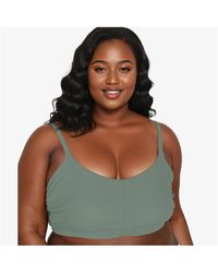 Calypsa - Plus Size Adjustable Strap Clasp Swim Bra - Lyst
