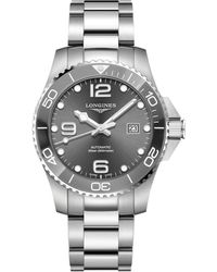 Longines - Swiss Automatic Hydroconquest Stainless Steel And Ceramic Bracelet Watch 43mm - Lyst