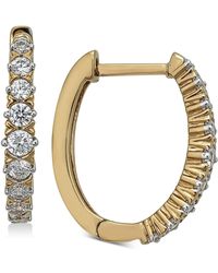 Diamond Direct - Diamond Hoop Earrings (1/2 Ct. T.w. - Lyst