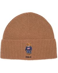 Polo Ralph Lauren - Solid Flag Bear Beanie Hat - Lyst
